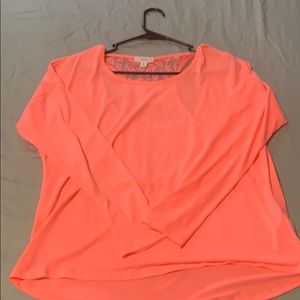 Long sleeve racer back top